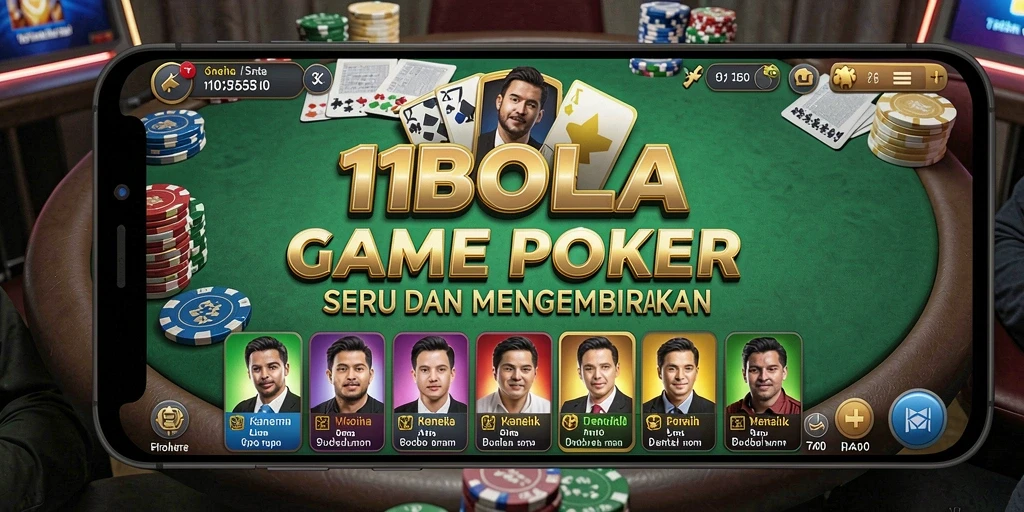 Screenshot 11BOLA menampilkan aksi seru permainan Poker.