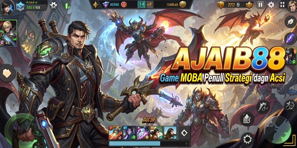 Tangkapan layar gameplay seru AJAIB88 saat pertarungan tim.