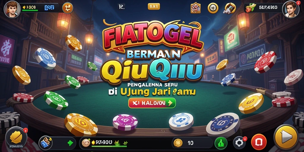 Screenshot FIATOGEL menampilkan aksi seru di permainan QiuQiu.