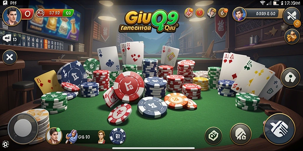Tangkapan layar GG99 menampilkan aksi seru permainan QiuQiu.