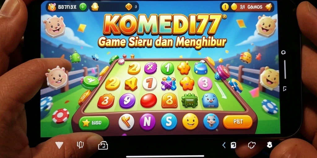 Tampilan gameplay seru dan interaktif dari KOMEDI77.