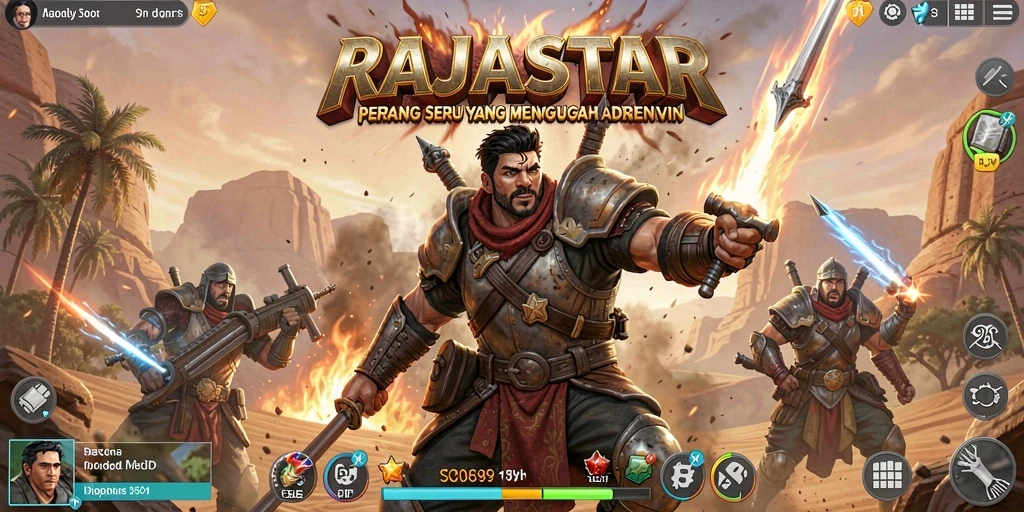 Gameplay intens dan seru dari RAJASTAR saat bertarung.