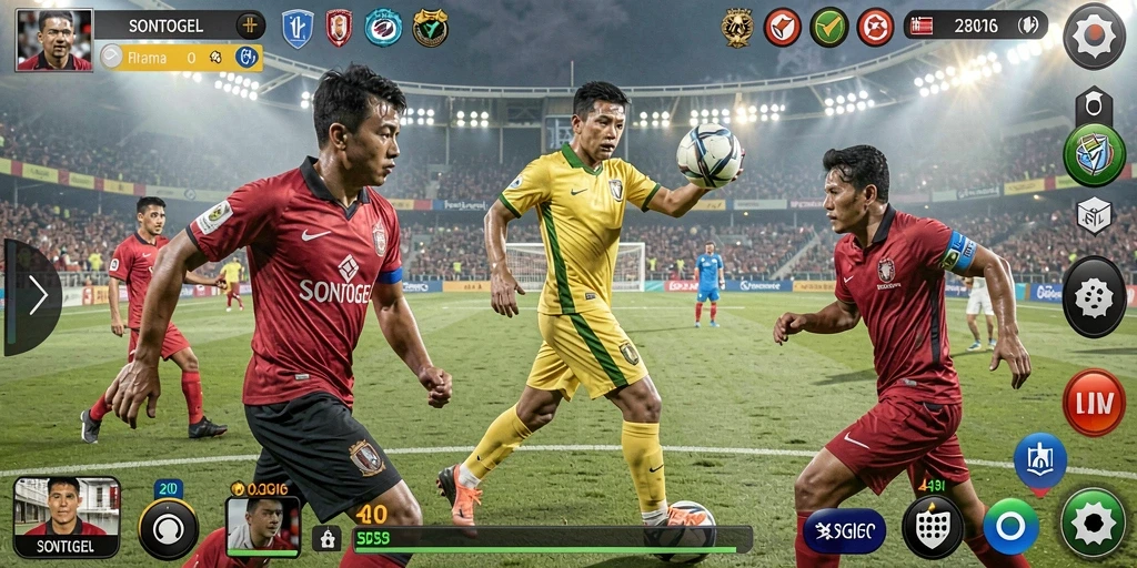Tampilan gameplay menarik dari SONTOGEL dengan aksi olahraga penuh energi.
