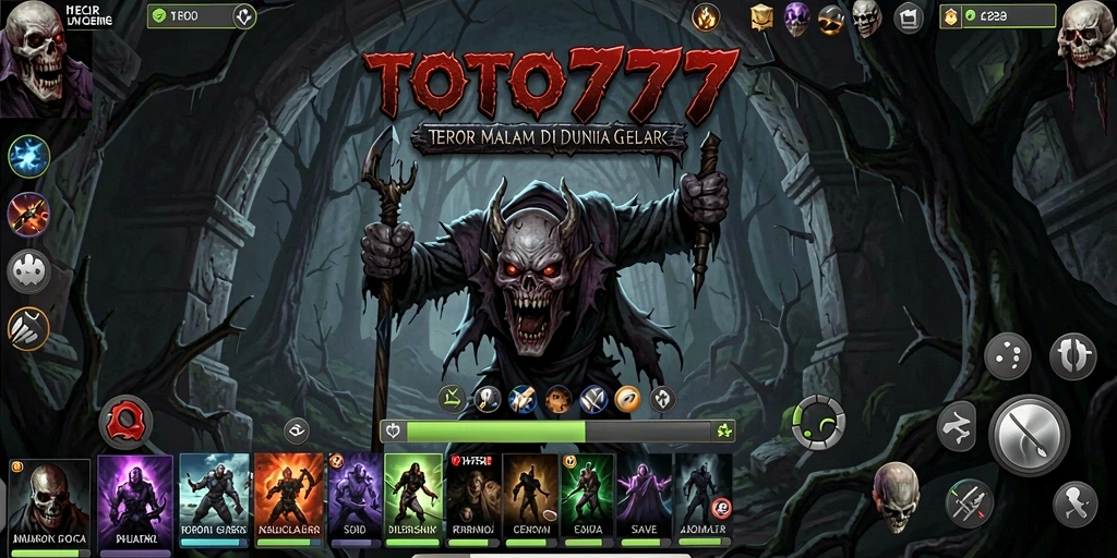 Gameplay menyeramkan TOTO777 dengan suasana gelap dan mencekam.